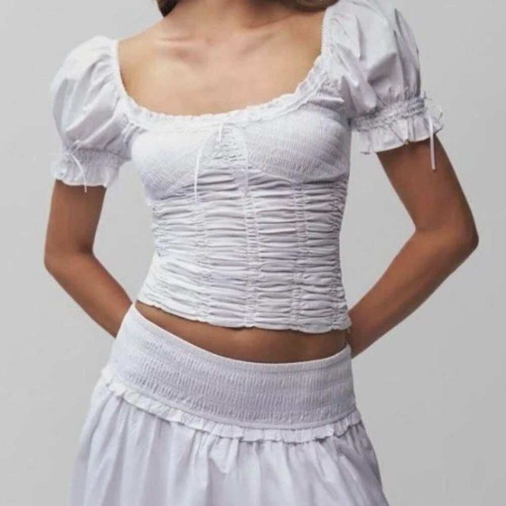 Danielle Guizio White Fontana Top